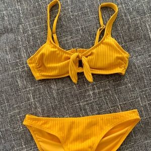Bright yellow bikini